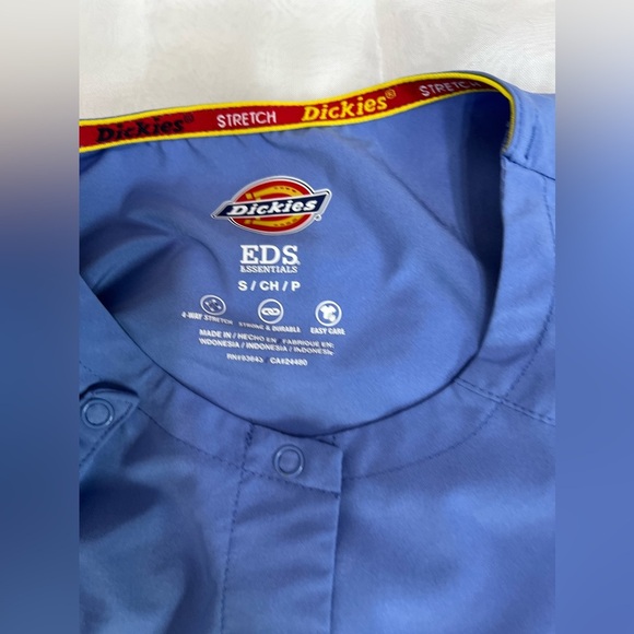 Dickies Ceil Blue Scrub Jacket Size Small - Picture 10 of 14